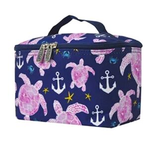 NWT Under the Sea 🐚NGIL Canvas Makeup Travel bag 5🌟s beach pool Zipper